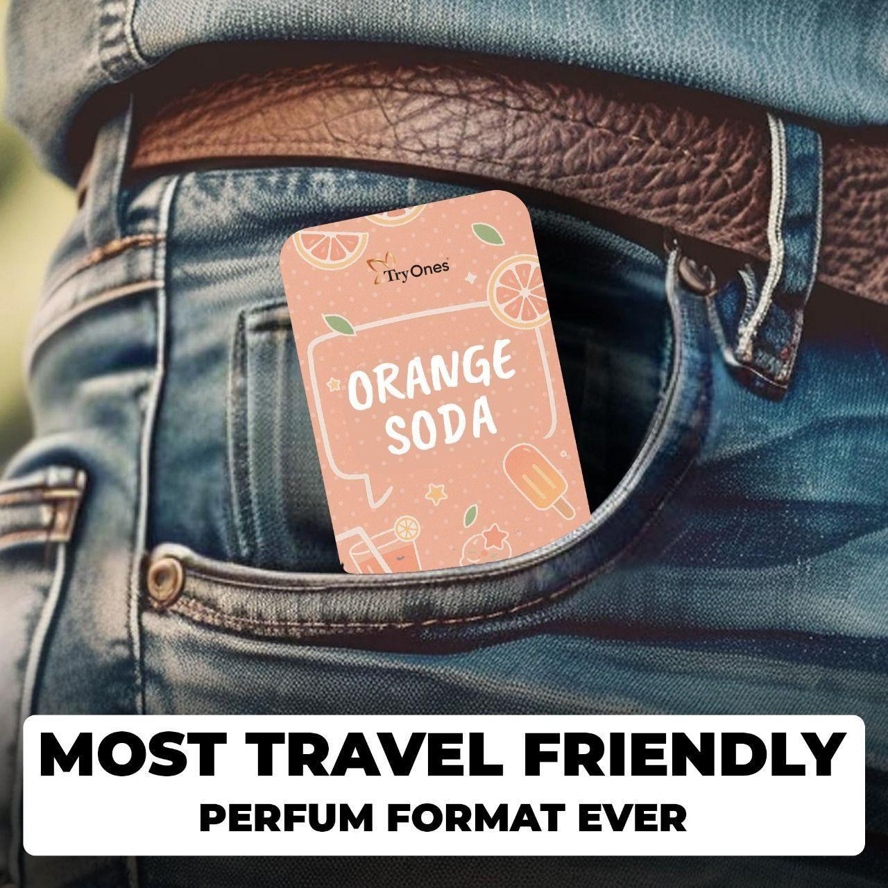Orange Soda Solid Perfume 20 gm Pack of 2 nestled in a jeans pocket for travel convenience