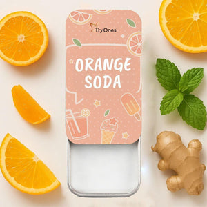Orange Soda Solid Perfume 20 gm Pack of 2 with fruity scent and stylish packaging surrounded by orange slices