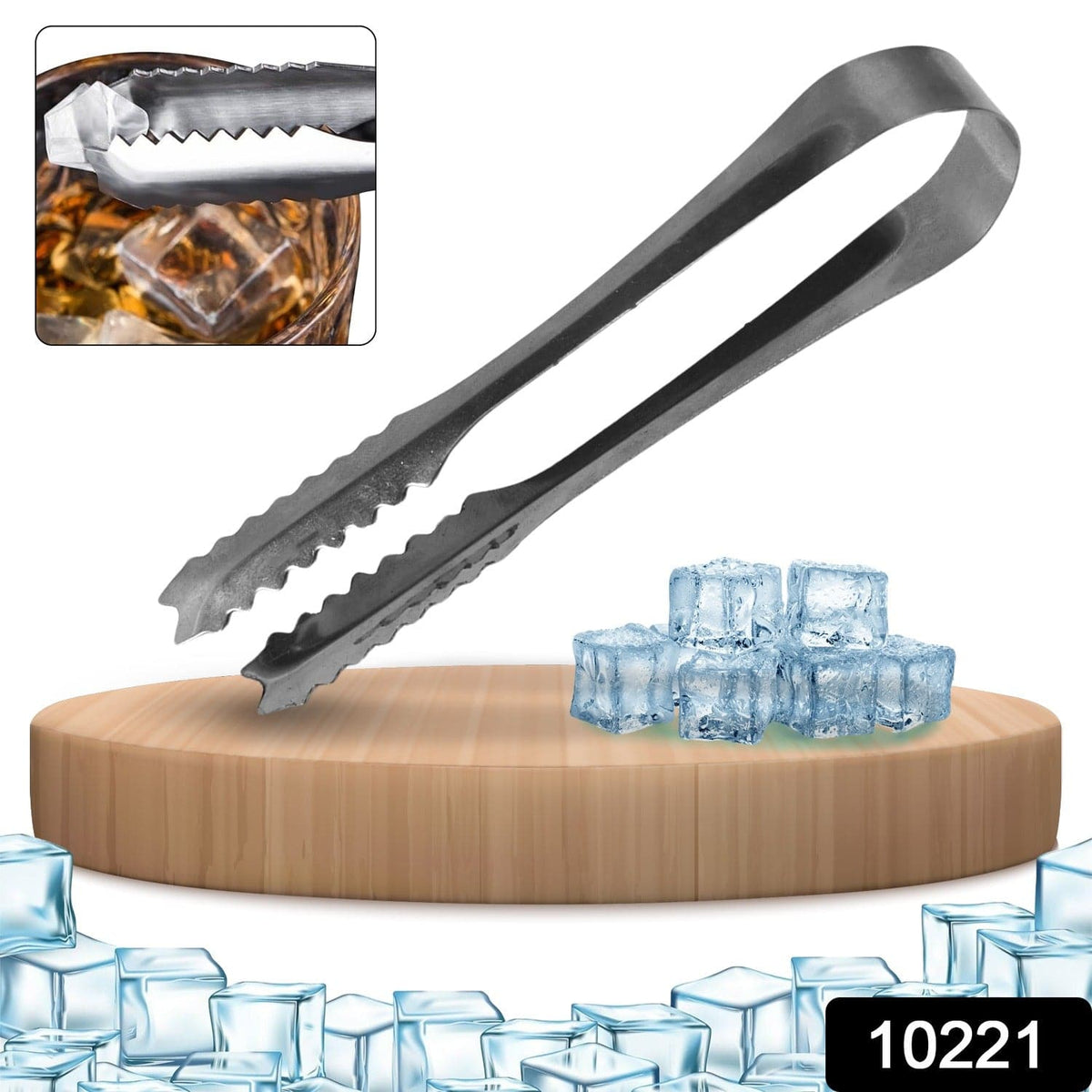 Stainless Steel Tong For Lifting Ice Cubes Sugar Cubes  Serving Tongs (13 Cm  1 Pc) - Superior eMart