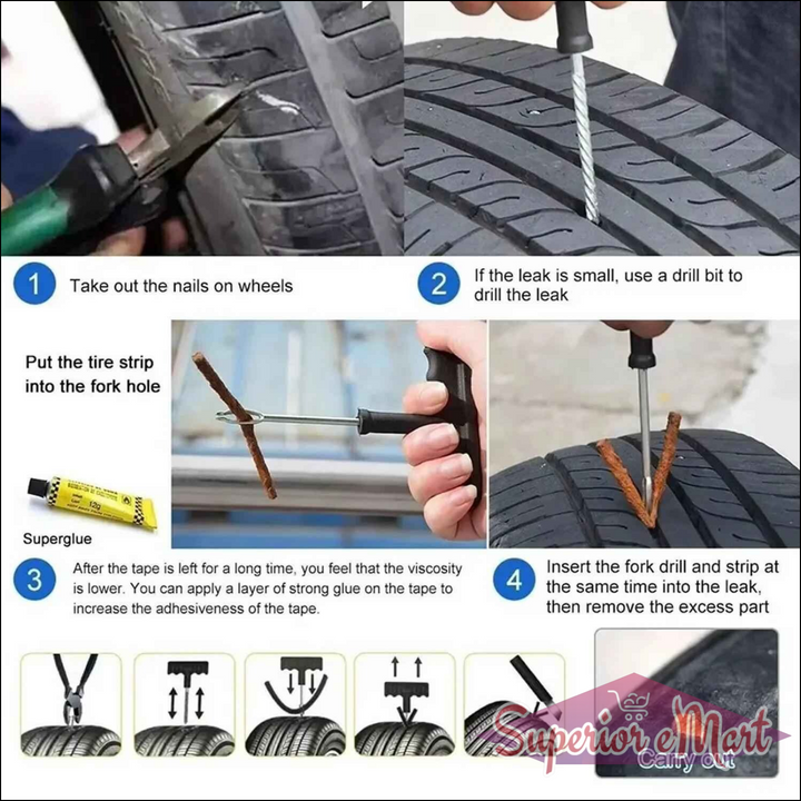 Tyre Puncture Repair Kit - Superior eMart