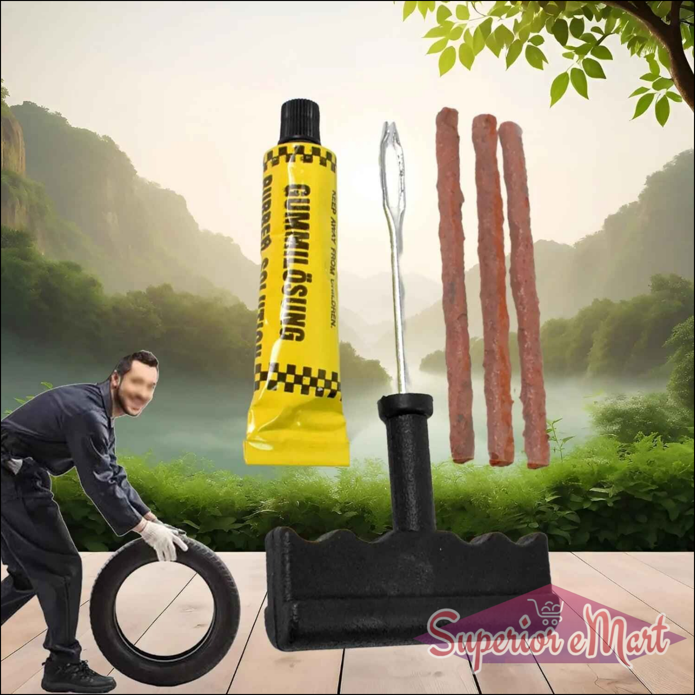 Tyre Puncture Repair Kit - Superior eMart