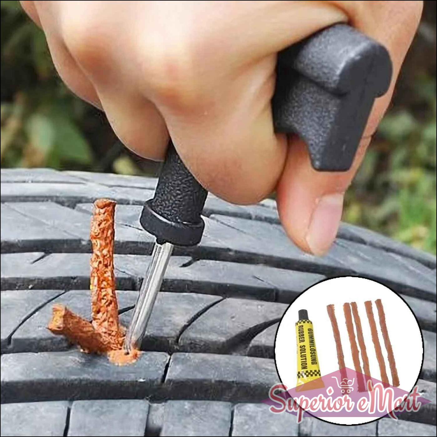 Tyre Repairing Tool Set - 13 Pcs Kit - Superior eMart