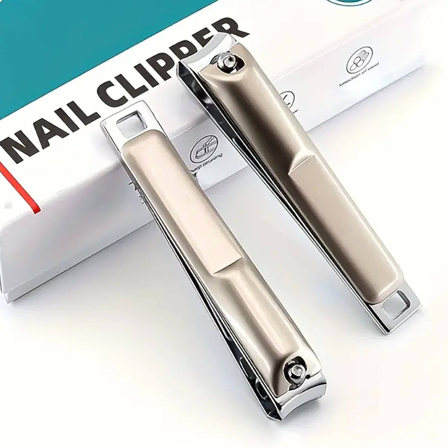 Stainless Steel Folding Portable Large Nail Clippers With Nail File (1 Pc) - Superior eMart