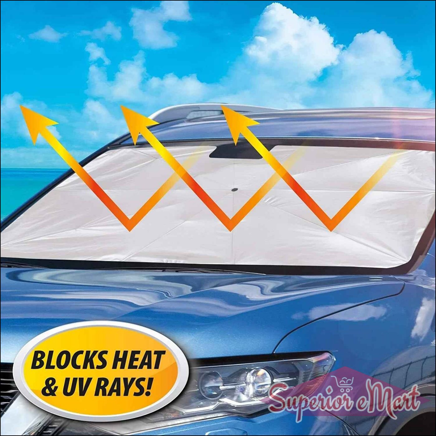 Umbrella Car Sun Shade for Windshield - Superior eMart