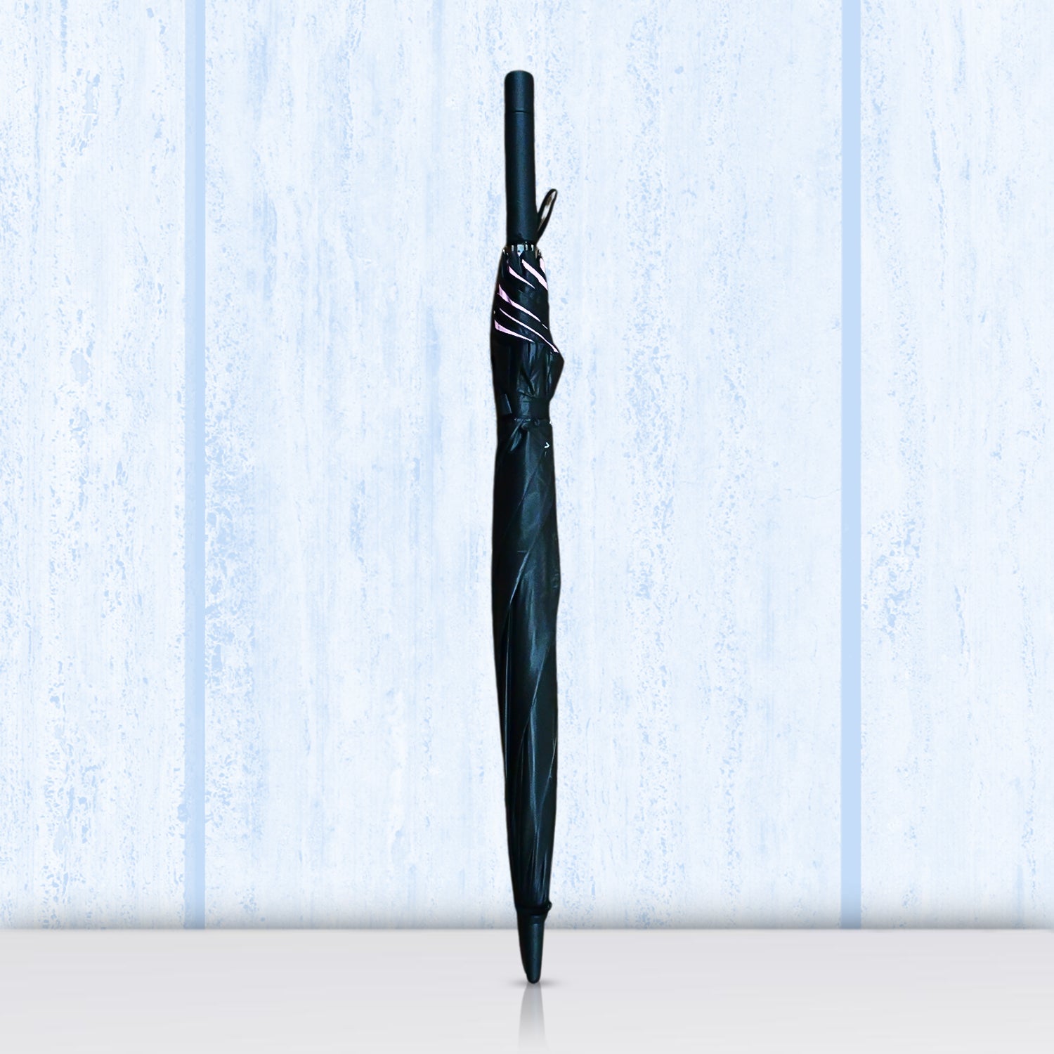 Superior eMart black umbrella with built-in fan designed for comfort in warm weather