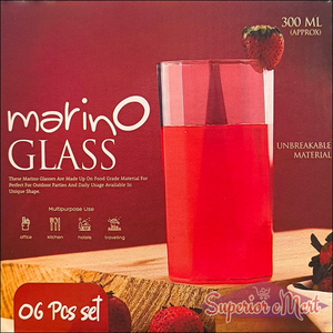 Unbreakable Drinking Glass Set (6pc300ml) - Superior eMart