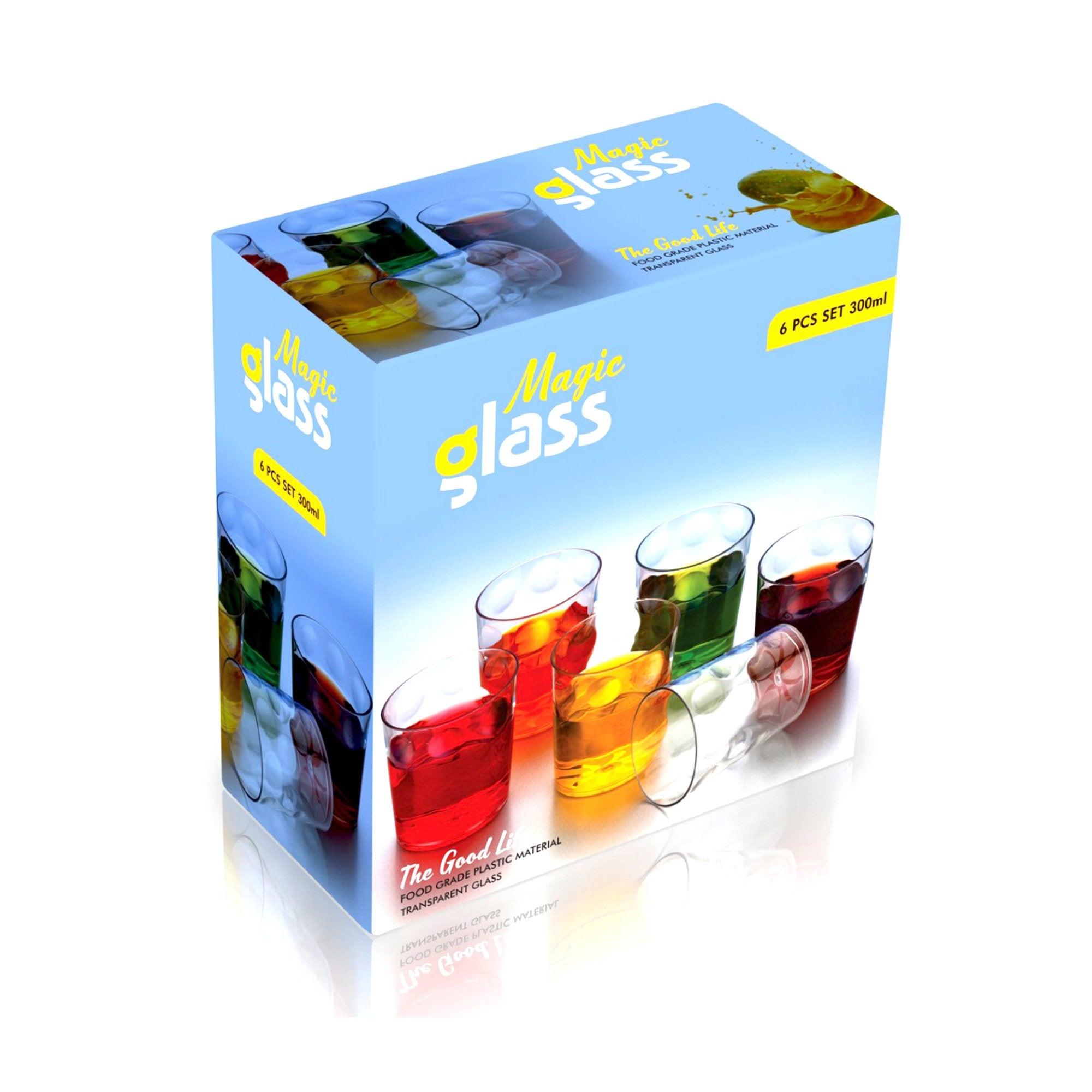 Unbreakable drinking glasses set of 6 in a colorful box, perfect for everyday use and entertaining