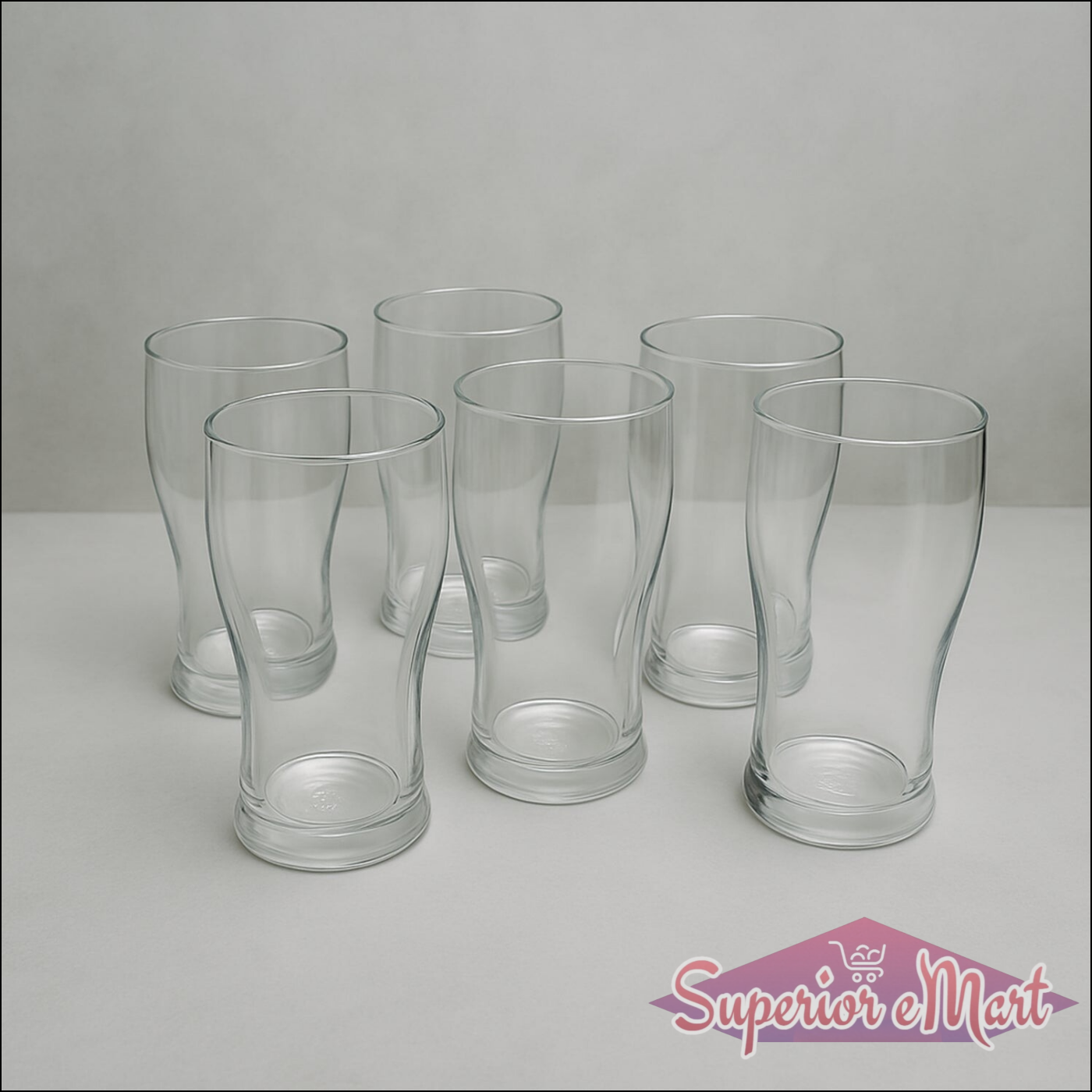 Unbreakable Glass Pitcher Set 6 Pcs 350ml - Superior eMart