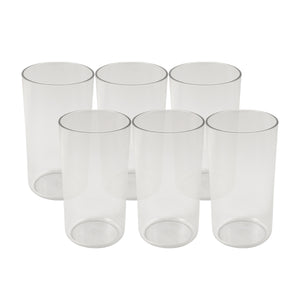 Set of six unbreakable glass set tumblers ideal for everyday use and outdoor gatherings