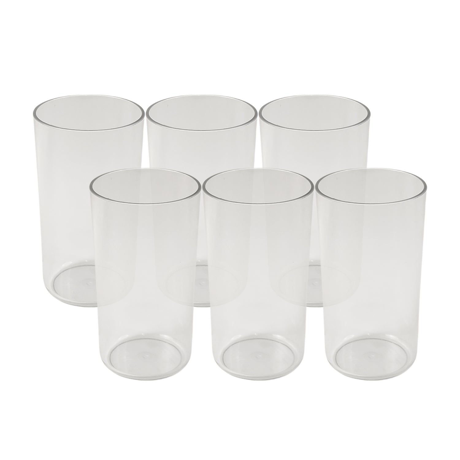 Set of six unbreakable glass set tumblers ideal for everyday use and outdoor gatherings