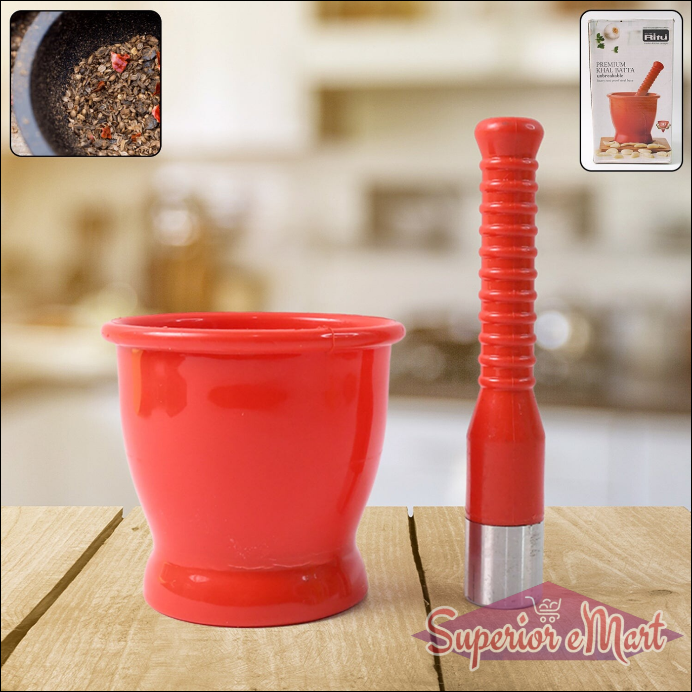 Unbreakable Khal Batta for Kitchen - 2 Pc Set - Superior eMart