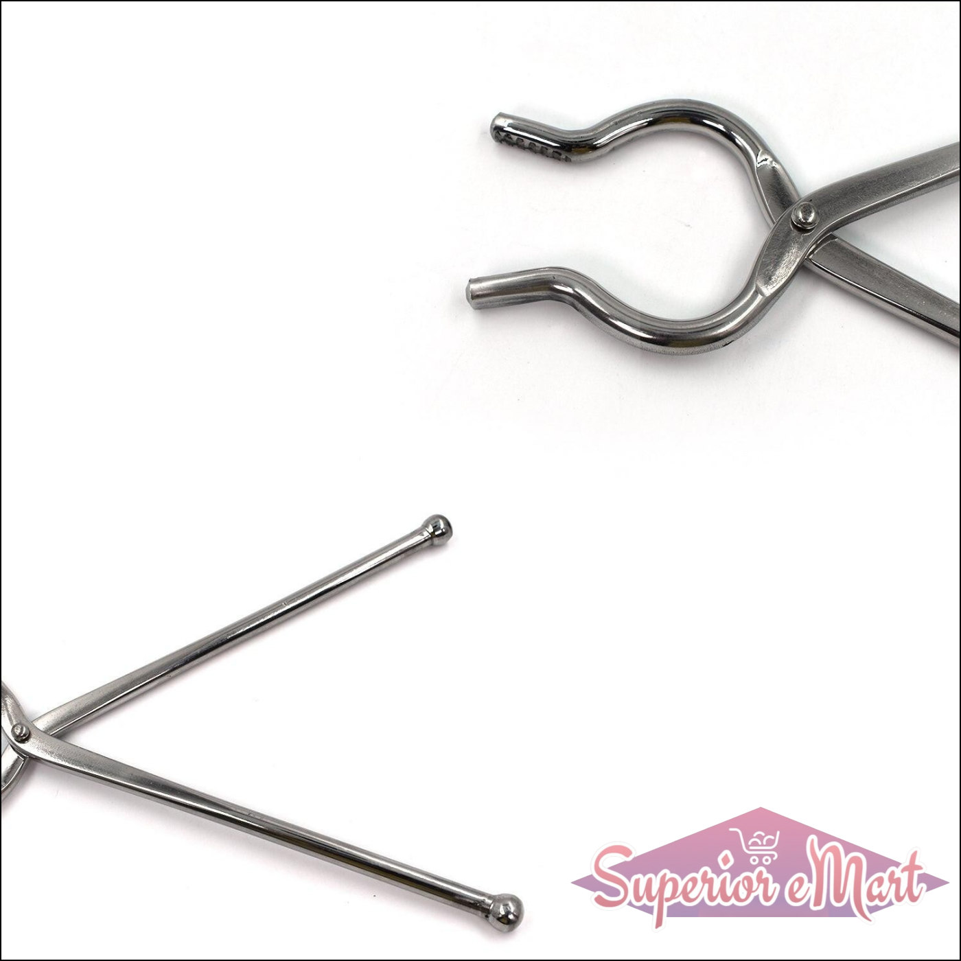 Stainless steel utensil holder tongs designed for easy gripping and serving in the kitchen