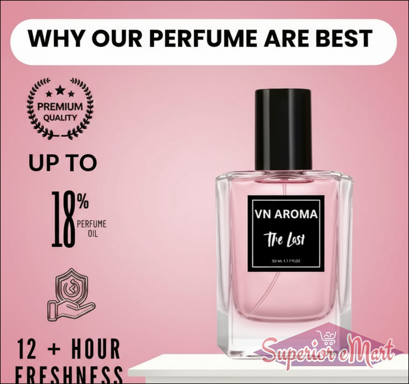 VN Aroma The Last Unisex Luxury Perfume Long Lasting with 18 percent fragrance oil and 12-hour freshness