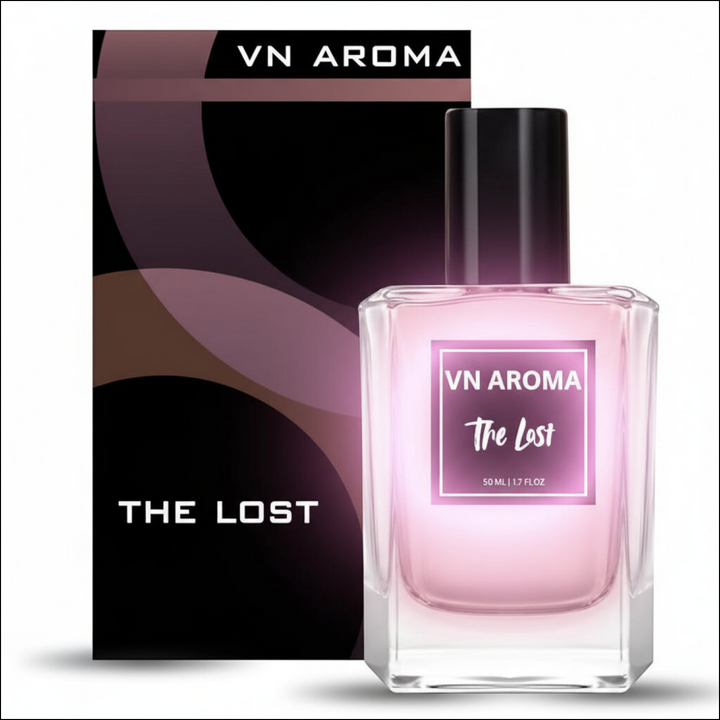 VN Aroma The Lost unisex luxury perfume long lasting in sleek glass bottle with modern design