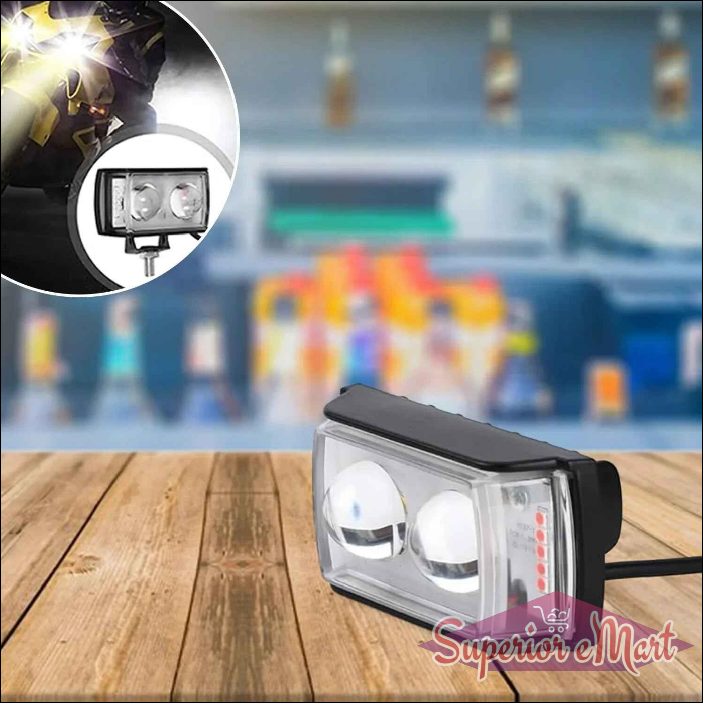 Universal Mini Fog Light 1 Pc - Superior eMart