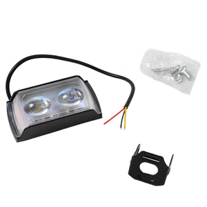 Universal mini fog light with dual bulbs and mounting hardware for enhanced visibility in driving conditions