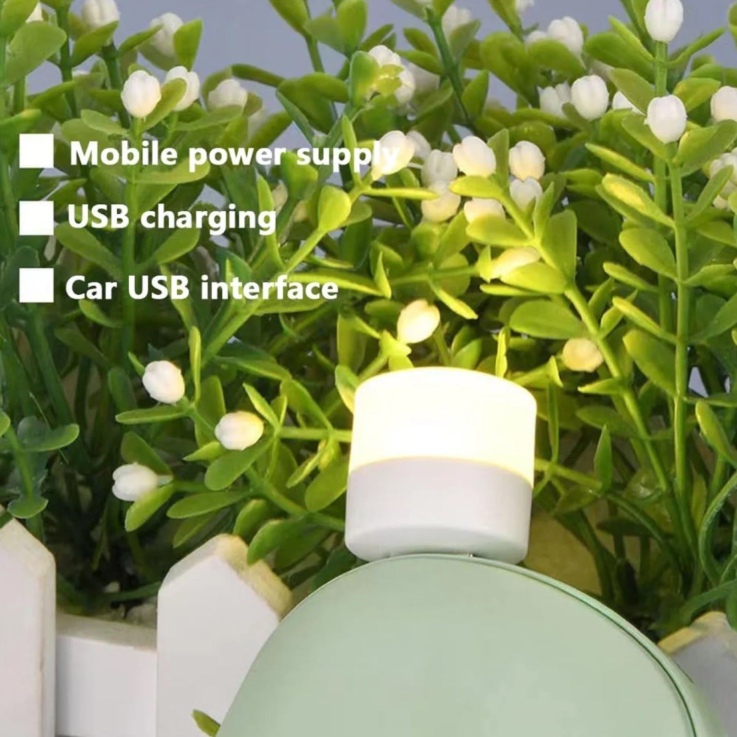 USB LED lamp for laptop with mobile power supply and USB charging features