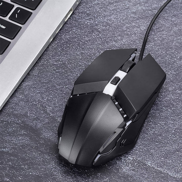 USB wired mouse for gaming with ergonomic design and precision tracking features