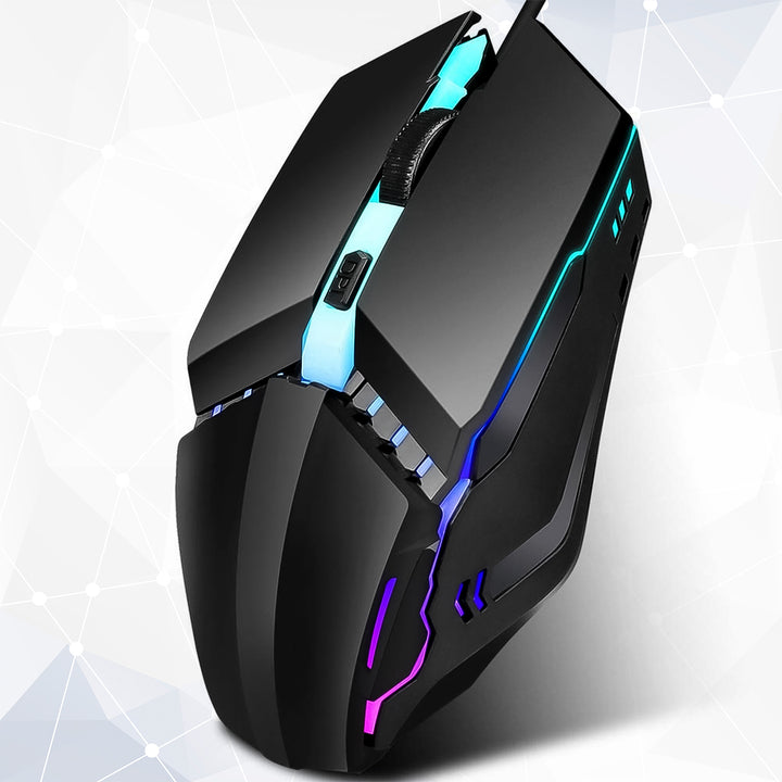 Superior eMart USB wired mouse for gaming with customizable RGB lighting and ergonomic design