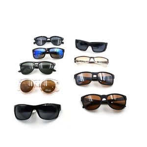 Variety of UV protection sunglasses for men and women in different styles and colors