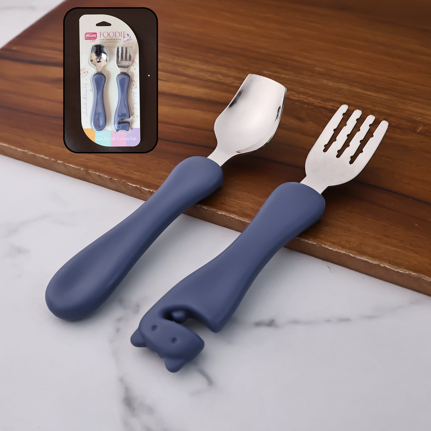 Foodie Stainless Steel Spoon N Fork (2 Pc Set)