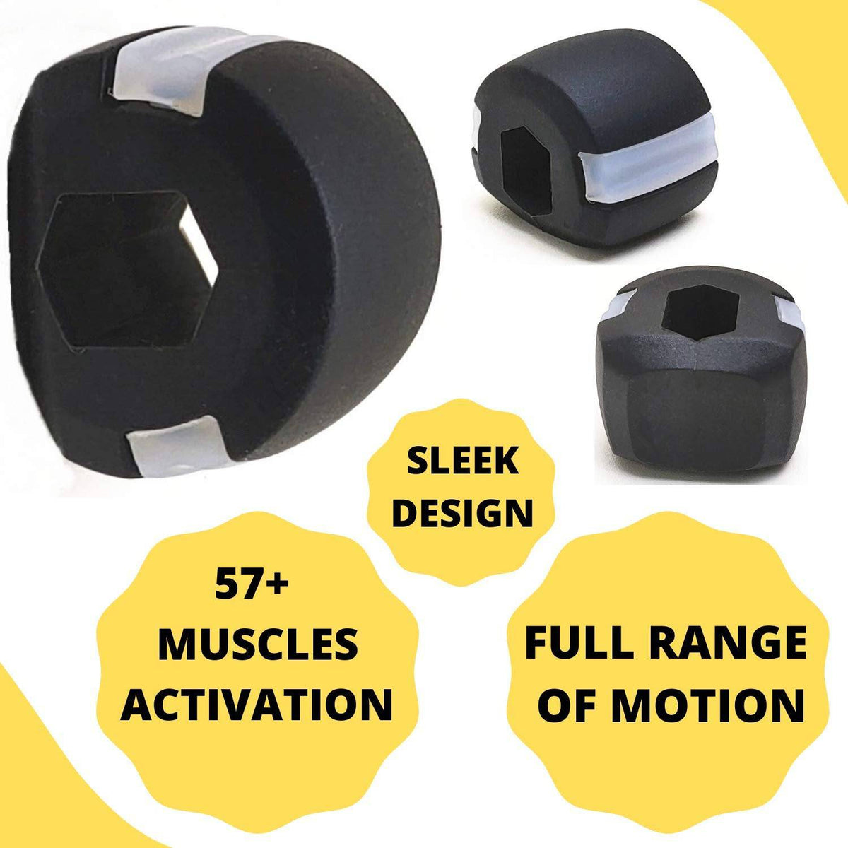 6101v Cn Blk Jaw Exerciser Used To Gain Sharp And Chiselled Jawline Easily And Fast. - Superior eMart