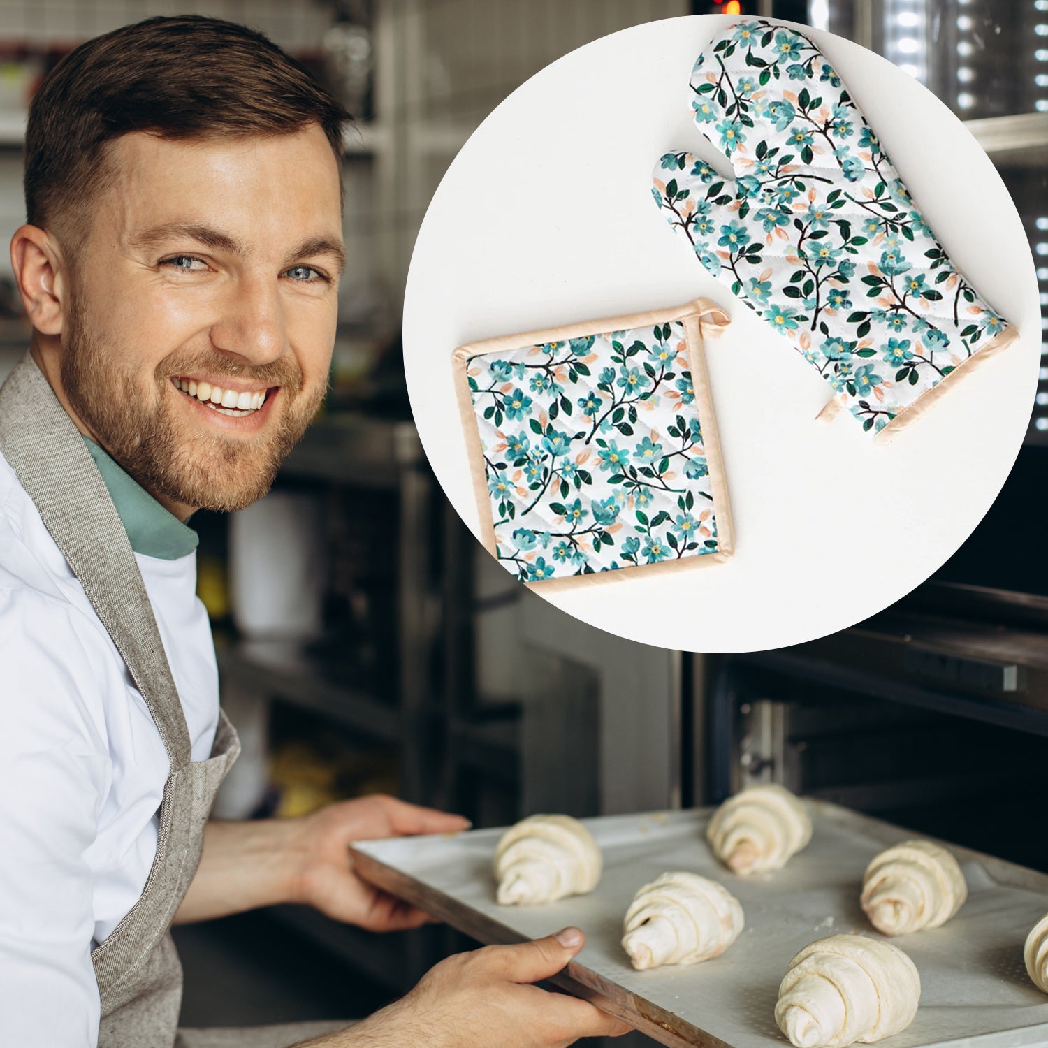 Superior eMart Professional Cotton Oven Mitt Gloves