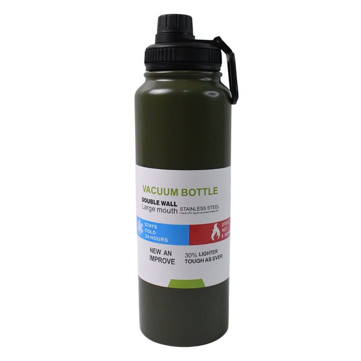Superior eMart double wall insulated bottle 1000ml in green with large mouth and durable design