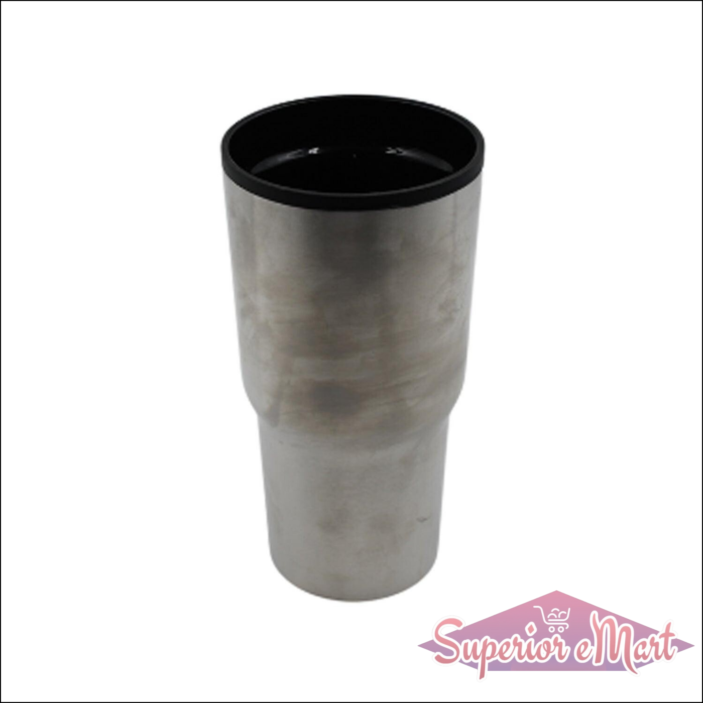 Superior eMart double walled travel coffee mug in stainless steel design for hot beverages