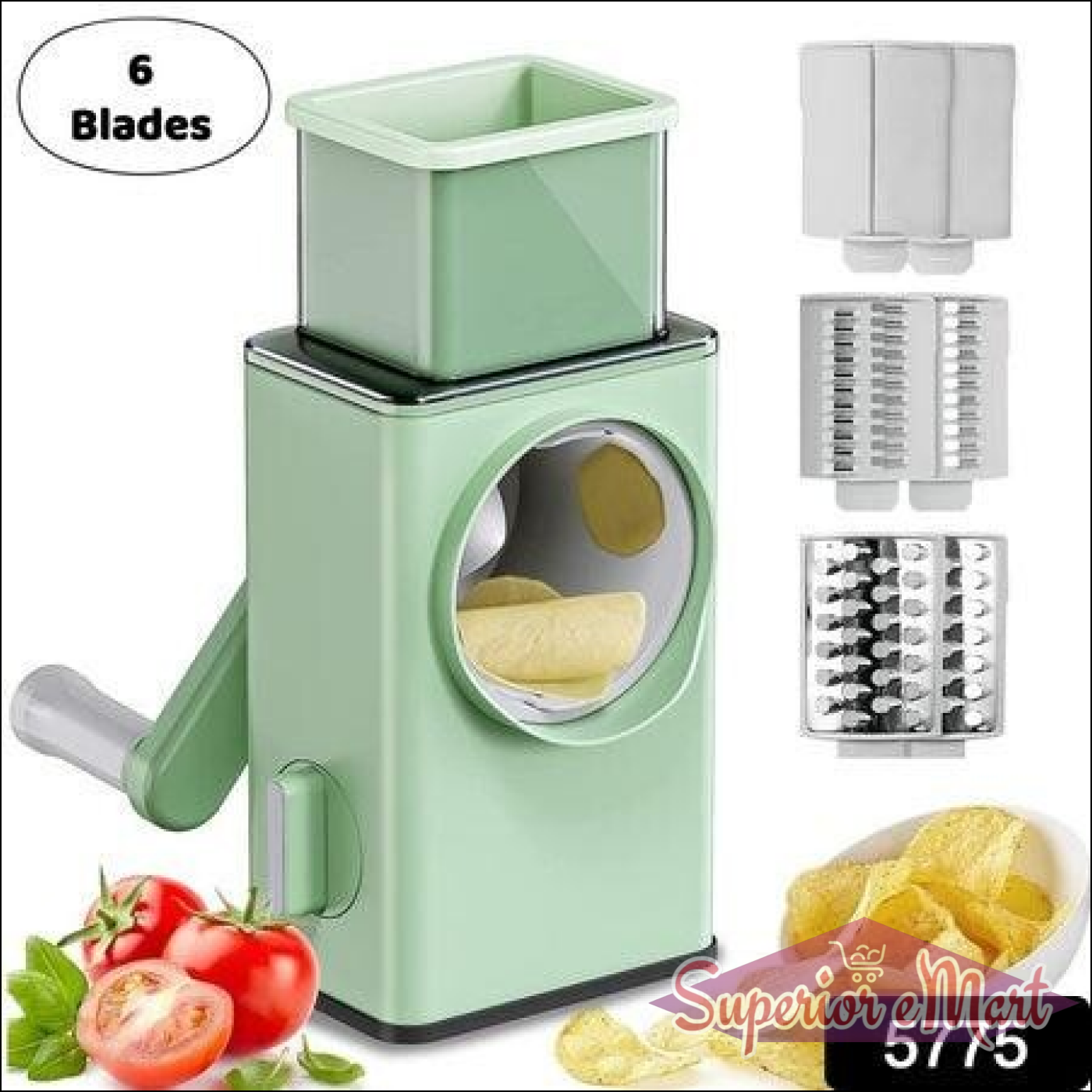Vegetable Chopper Veg Chopper And Dicer With 6 Blades - Superior eMart