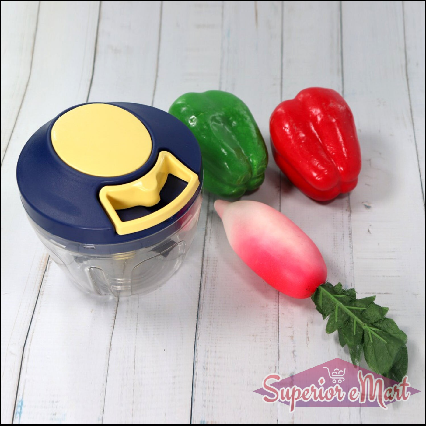 Vegetable Chopper with 4 Blades, 650ml - Superior eMart
