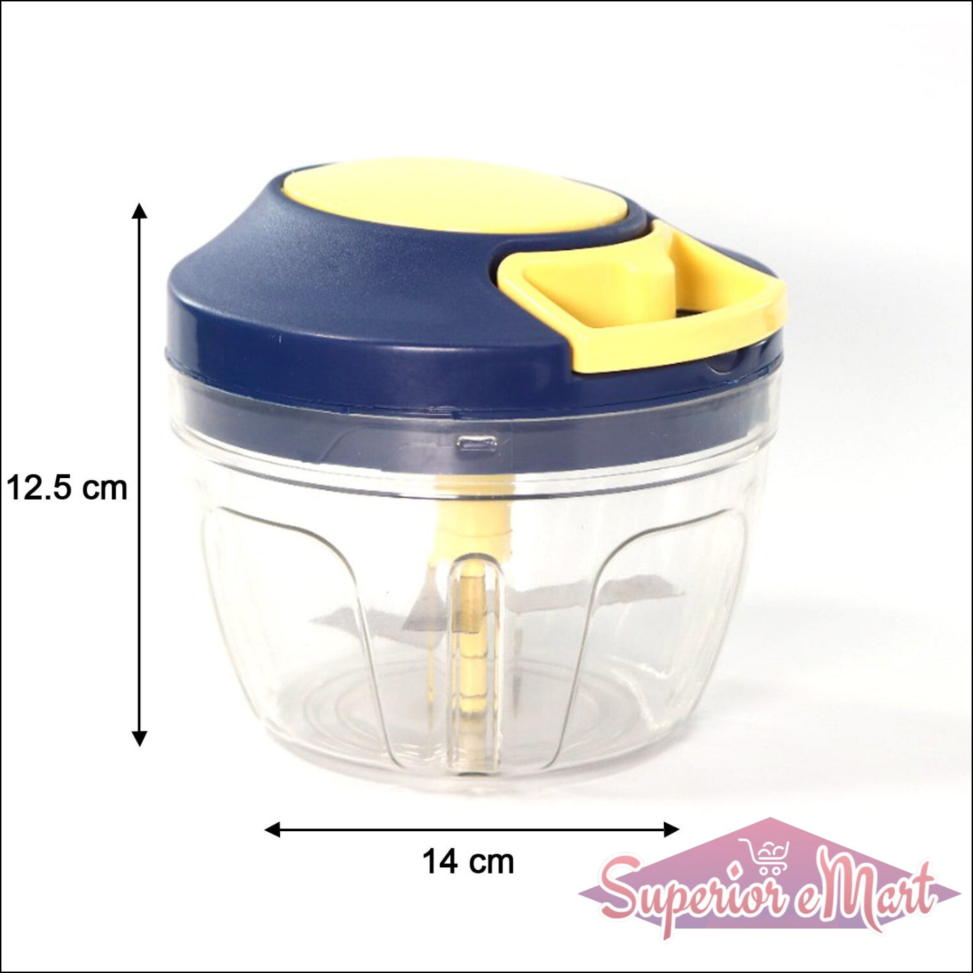 Vegetable Chopper with 4 Blades, 650ml - Superior eMart