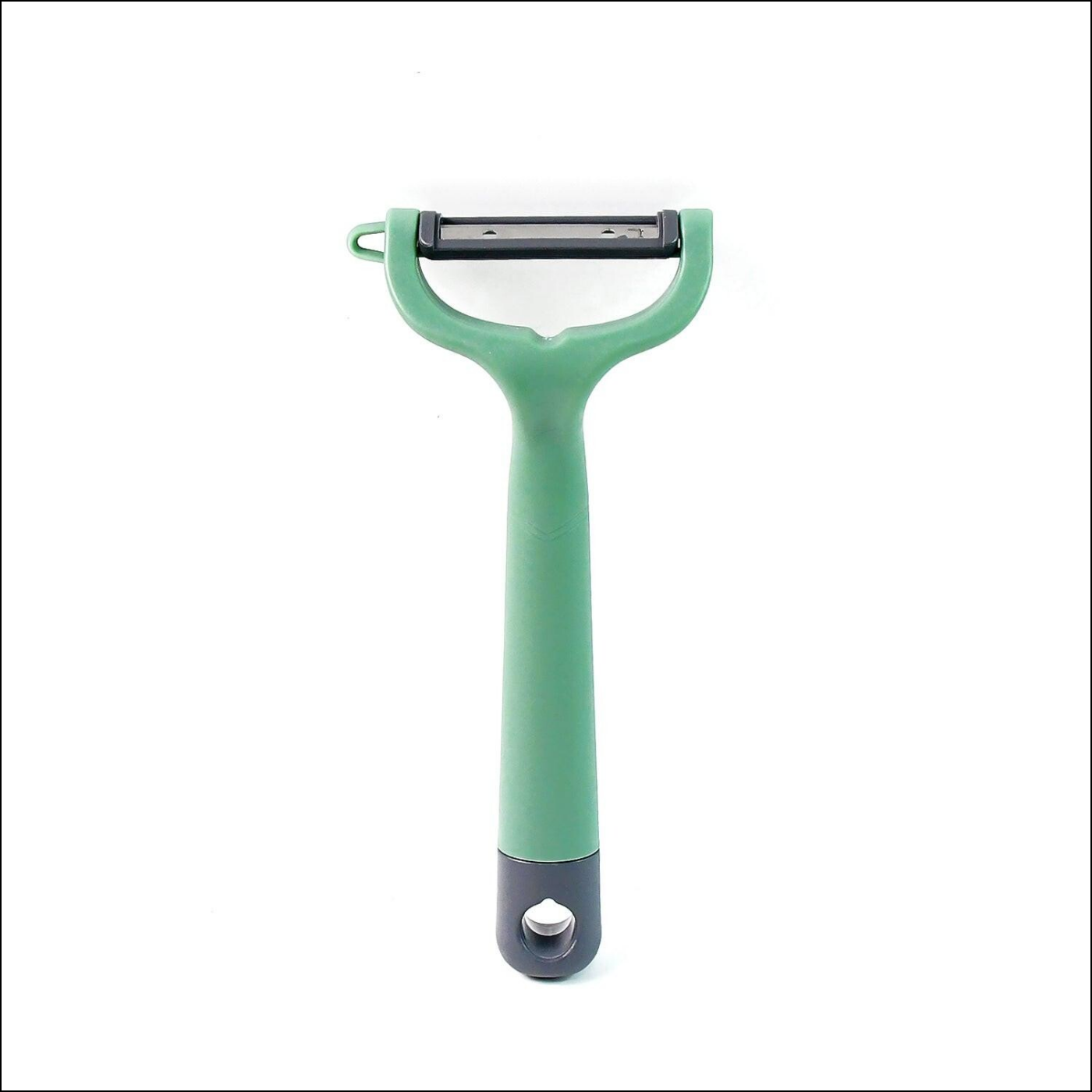 Superior eMart vegetable fruit peeler with ergonomic green handle for easy peeling