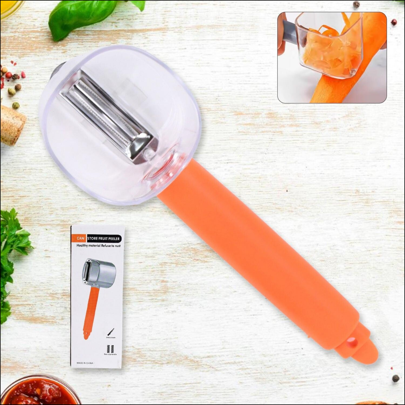 Vegetable Peeler with Container - Easy Peel & Collect - Superior eMart
