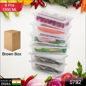 Vegetables | Fruits Freezer Storage Container ( 6pc 1500ml ) - Superior eMart