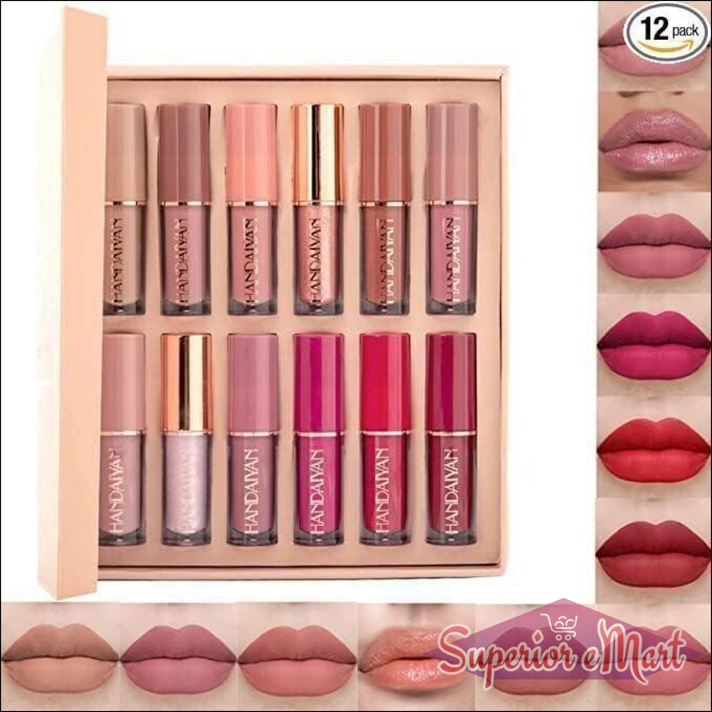 Velvet Matte Liquid Lipstick 12Pcs Set - Superior eMart
