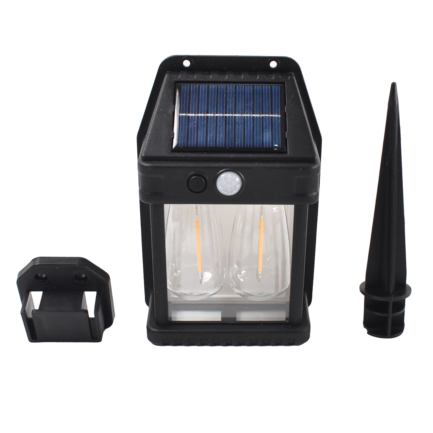 18w solar wall lights with solar panel and mounting accessories for outdoor garden use