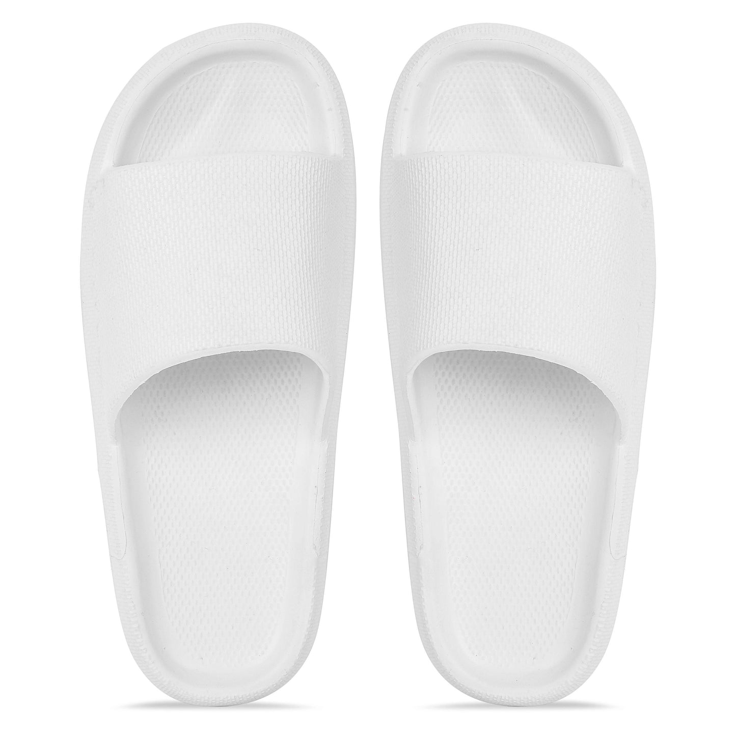 Stylish White Mens Slide Sandals with Comfortable Fit for Everyday Wear