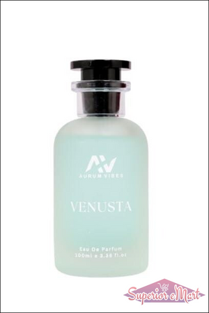 Venusta male perfume 100ml in a sleek glass bottle with a black cap for a refined fragrance experience