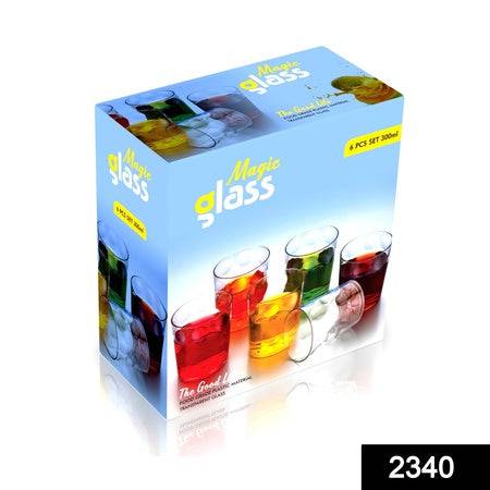 2340 Multi Purpose Unbreakable Drinking Glass (Set Of 6 Pieces) (300ml) - Superior eMart