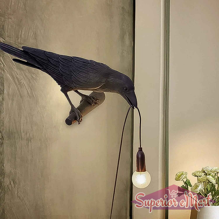 Vintage Crow Table Lamp - Superior eMart