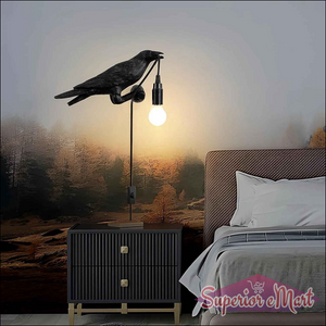 Vintage Crow Table Lamp - Superior eMart