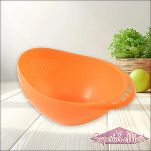 Virgin Rice Bowl Durable Plastic Strainer, Water Strainer | Vegetable & Fruits Washing Bowl - Superior eMart