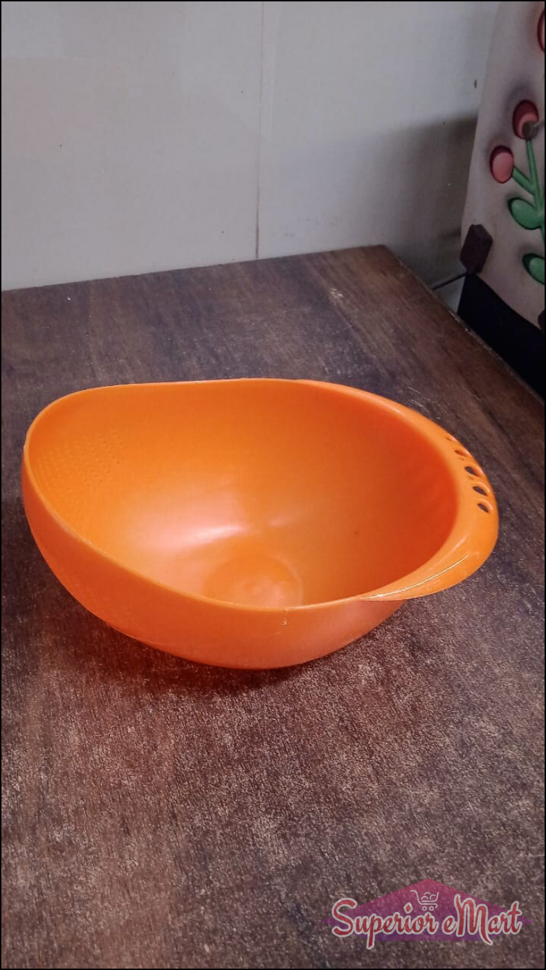 Virgin Rice Bowl Durable Plastic Strainer, Water Strainer | Vegetable & Fruits Washing Bowl - Superior eMart