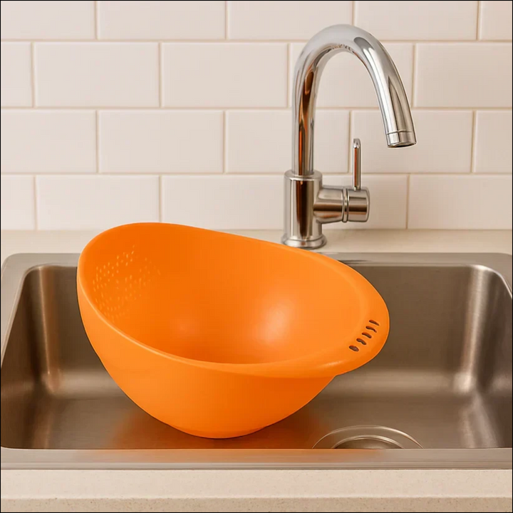 Virgin Rice Bowl Durable Plastic Strainer, Water Strainer | Vegetable & Fruits Washing Bowl - Superior eMart