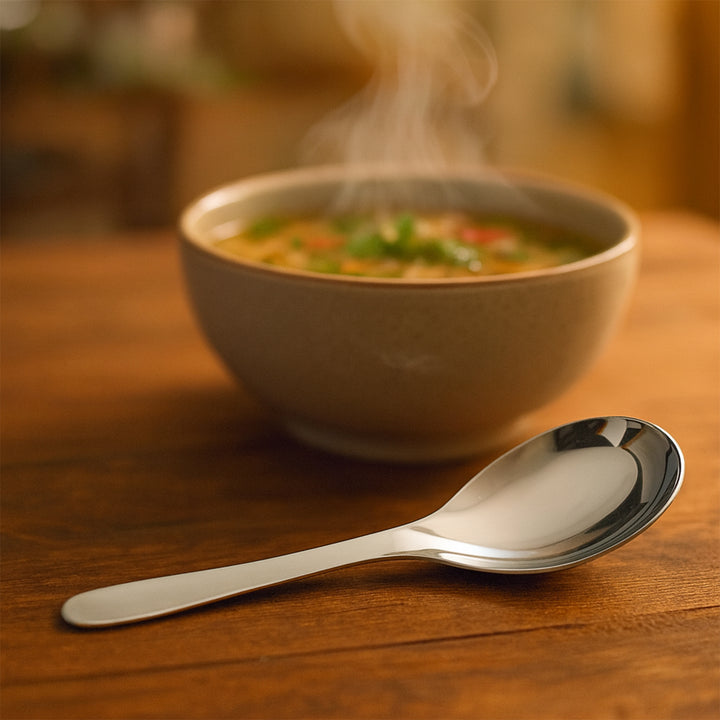 Stainless Steel Soup Spoon Set 6 Pieces