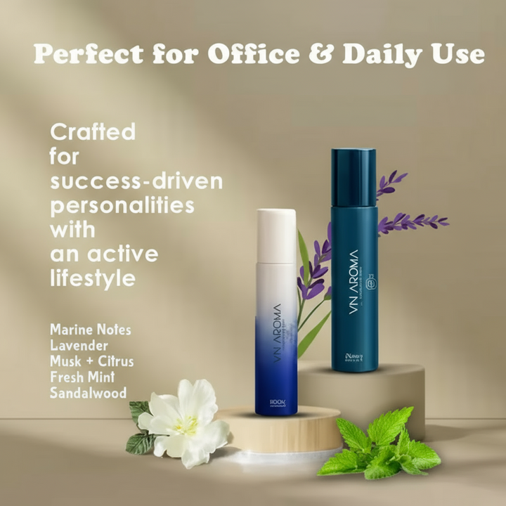 Long lasting deodorant combo pack with marine notes, lavender, and fresh mint for daily use