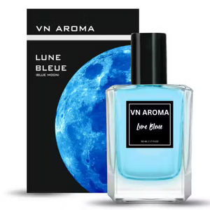 VN Aroma Lune Bleue 50ml luxury unisex perfume set with a striking blue moon design