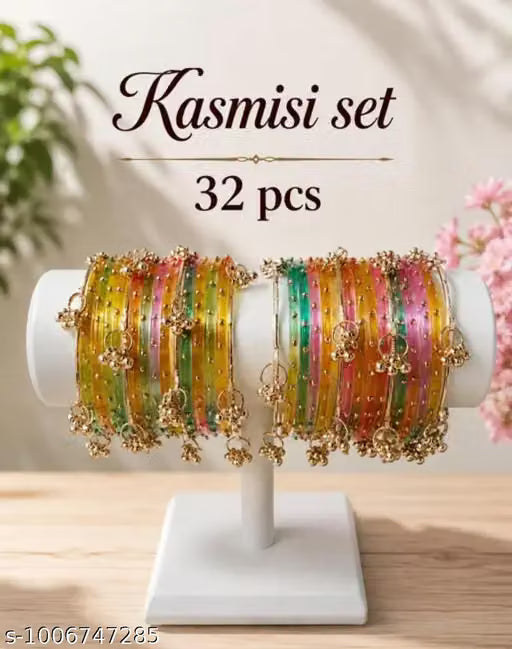 Trendy Fancy Multi Ghugroo Set and Trending Bangles