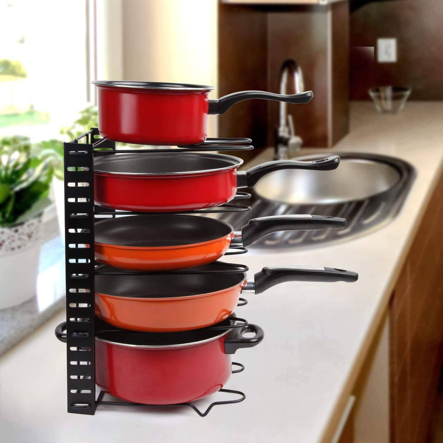 Multipurpose Pan  Pot Organizer Rack (1 Pc) - Superior eMart